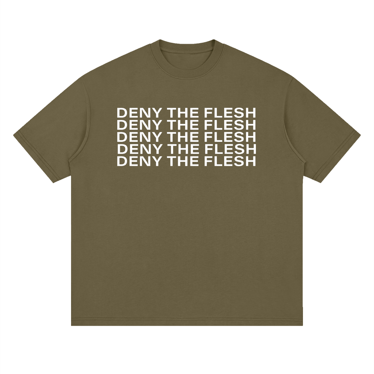 Deny The Flesh -  Loose Drop Shoulder Tee
