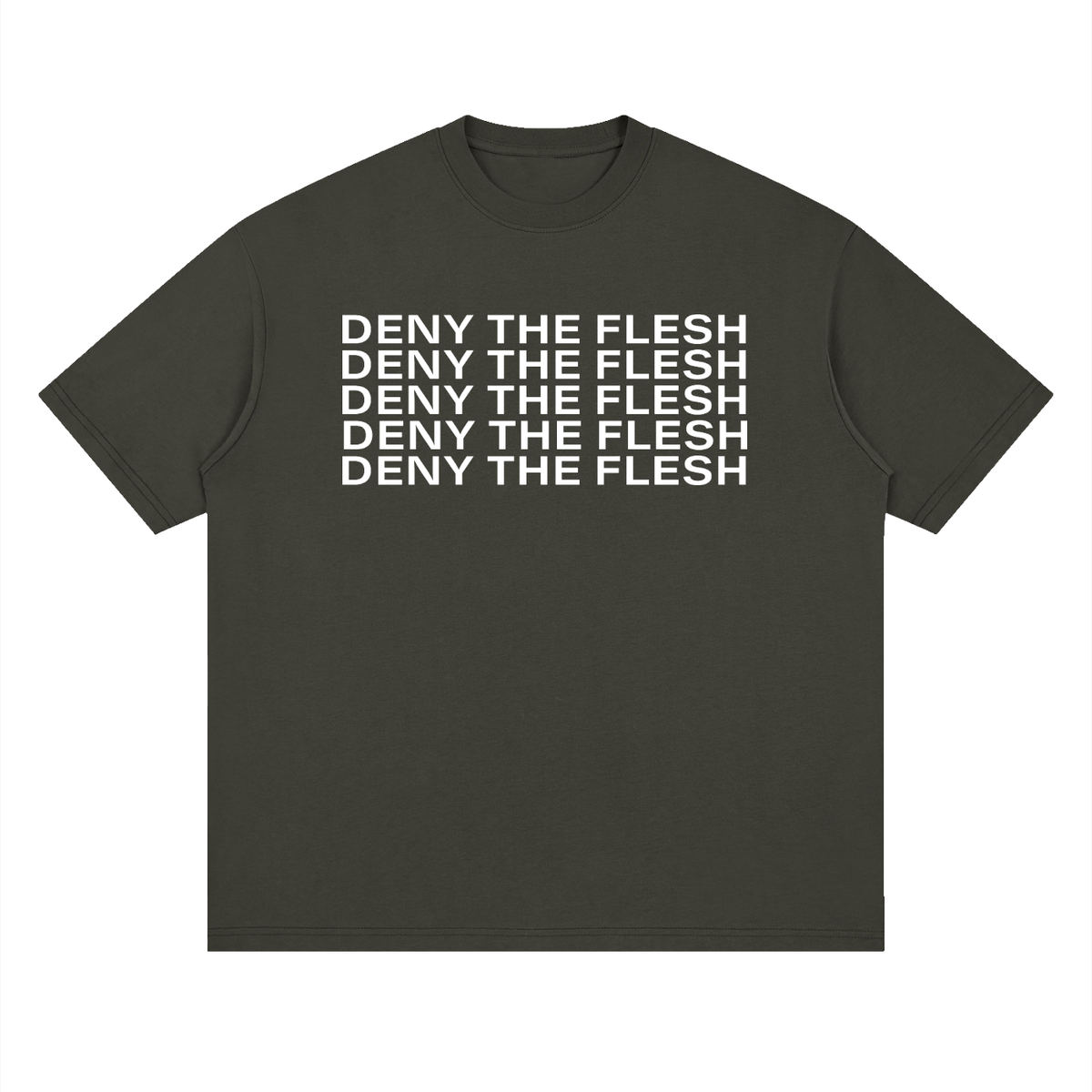 Deny The Flesh -  Loose Drop Shoulder Tee