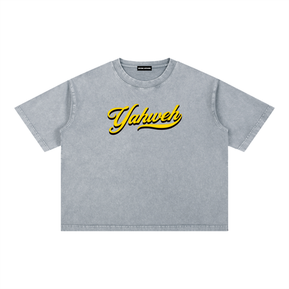 YHWH - Unisex Washed Boxy Tee