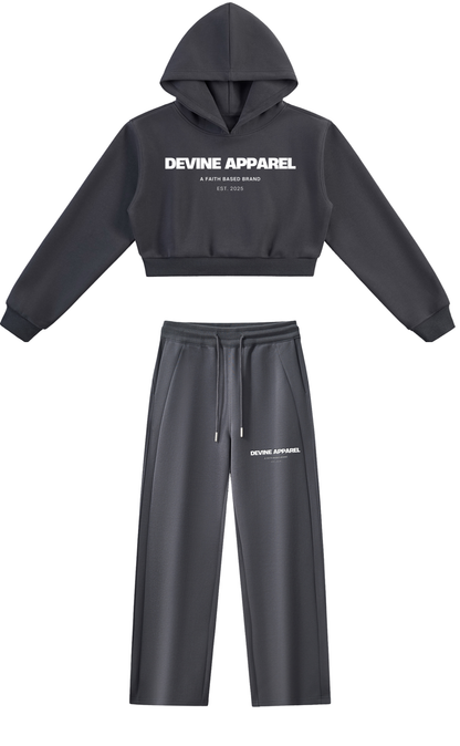 "Devine Apparel" - Women's Cropped Lounge Set