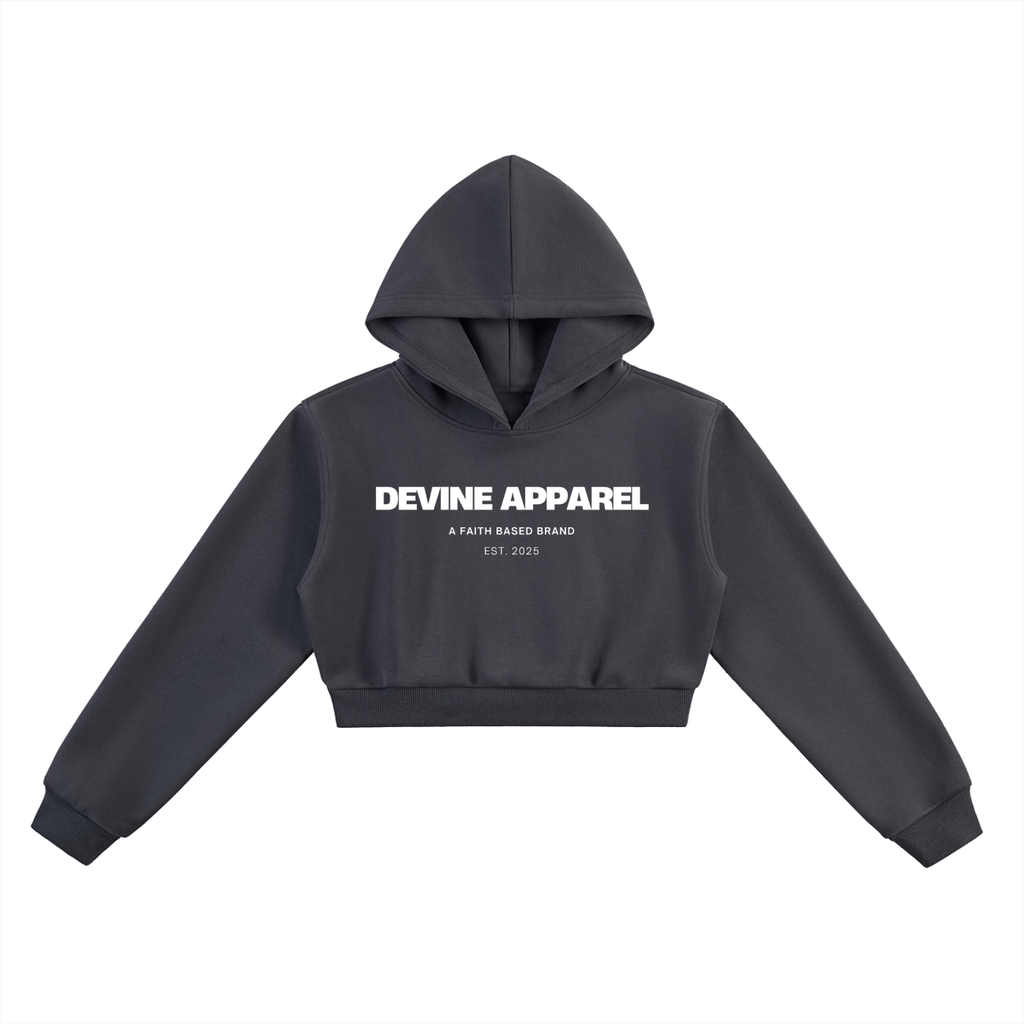 "Devine Apparel" - (Gray) Women's Cropped Hoodie Lounge Set