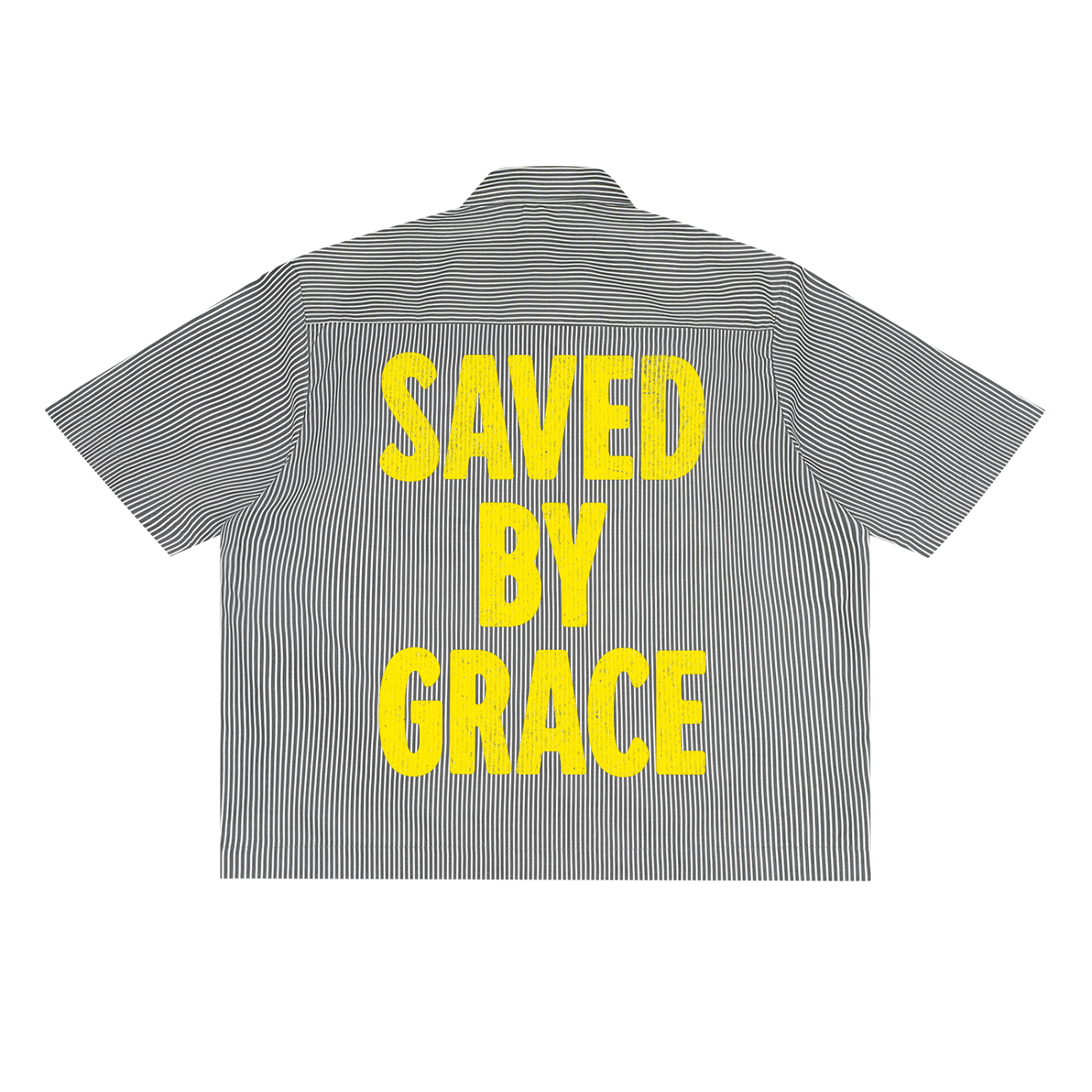 Saved By Grace - Unisex Oversized Stripe Boxy Tee