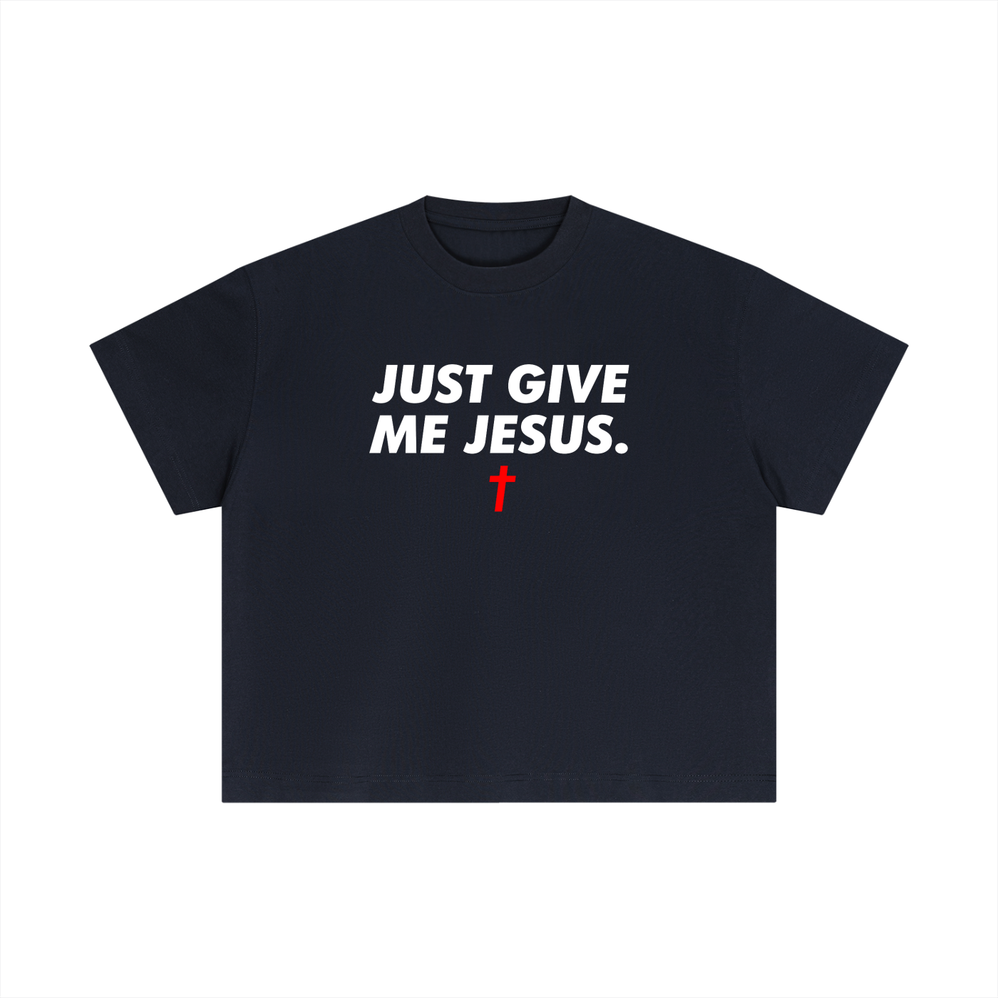 Just Give Me Jesus - Unisex Boxy Tee (Order Size Up)