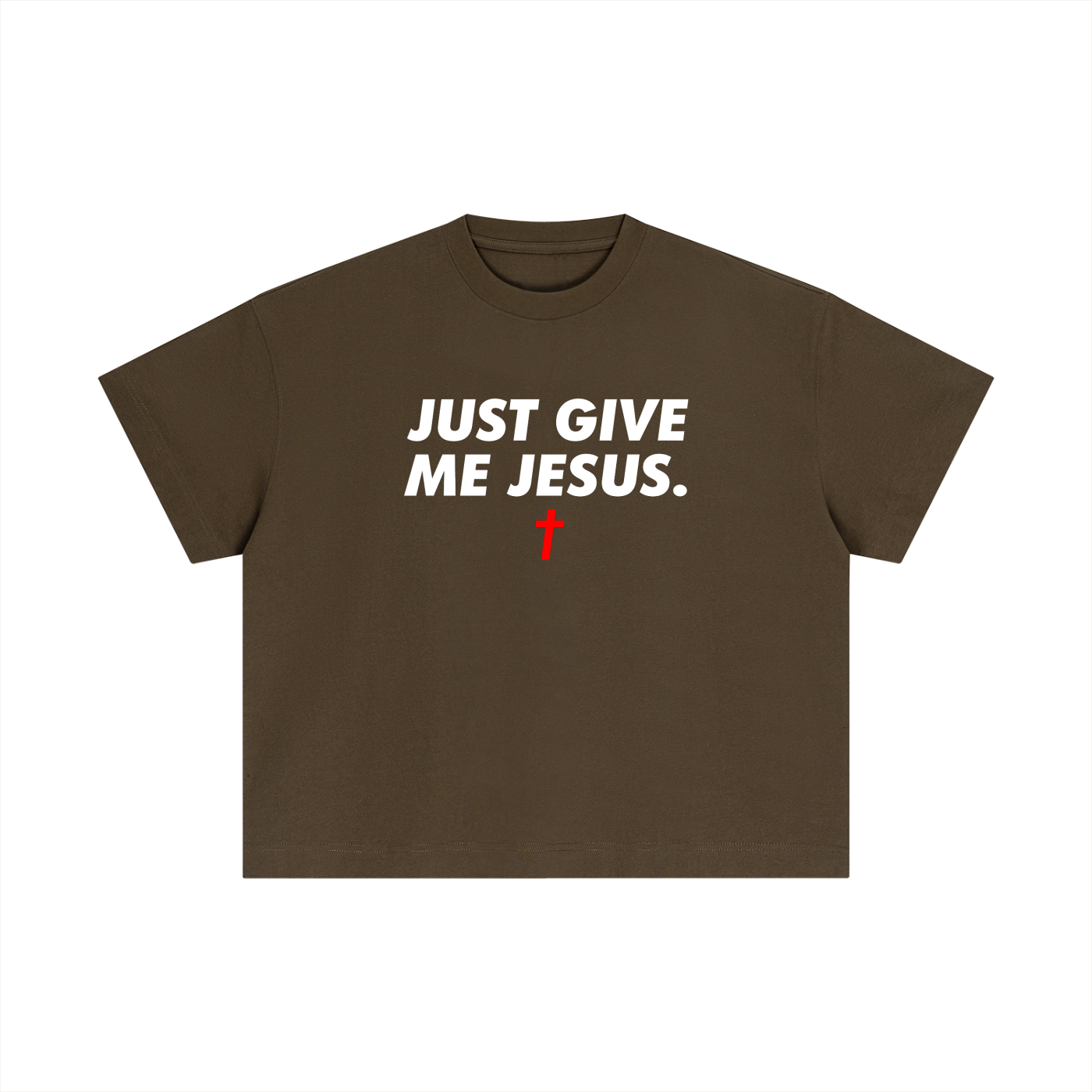 Just Give Me Jesus - Unisex Boxy Tee (Order Size Up)
