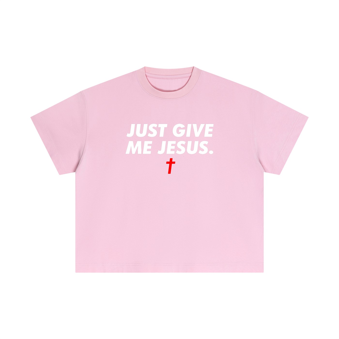 Just Give Me Jesus - Unisex Boxy Tee (Order Size Up)