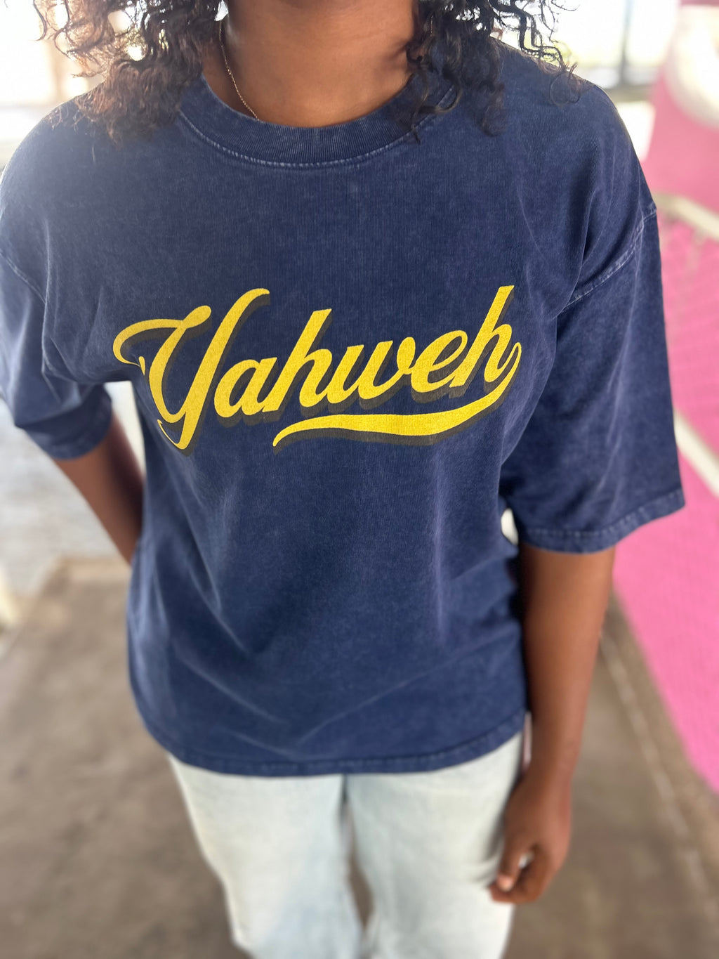 YHWH - Unisex Washed Boxy Tee