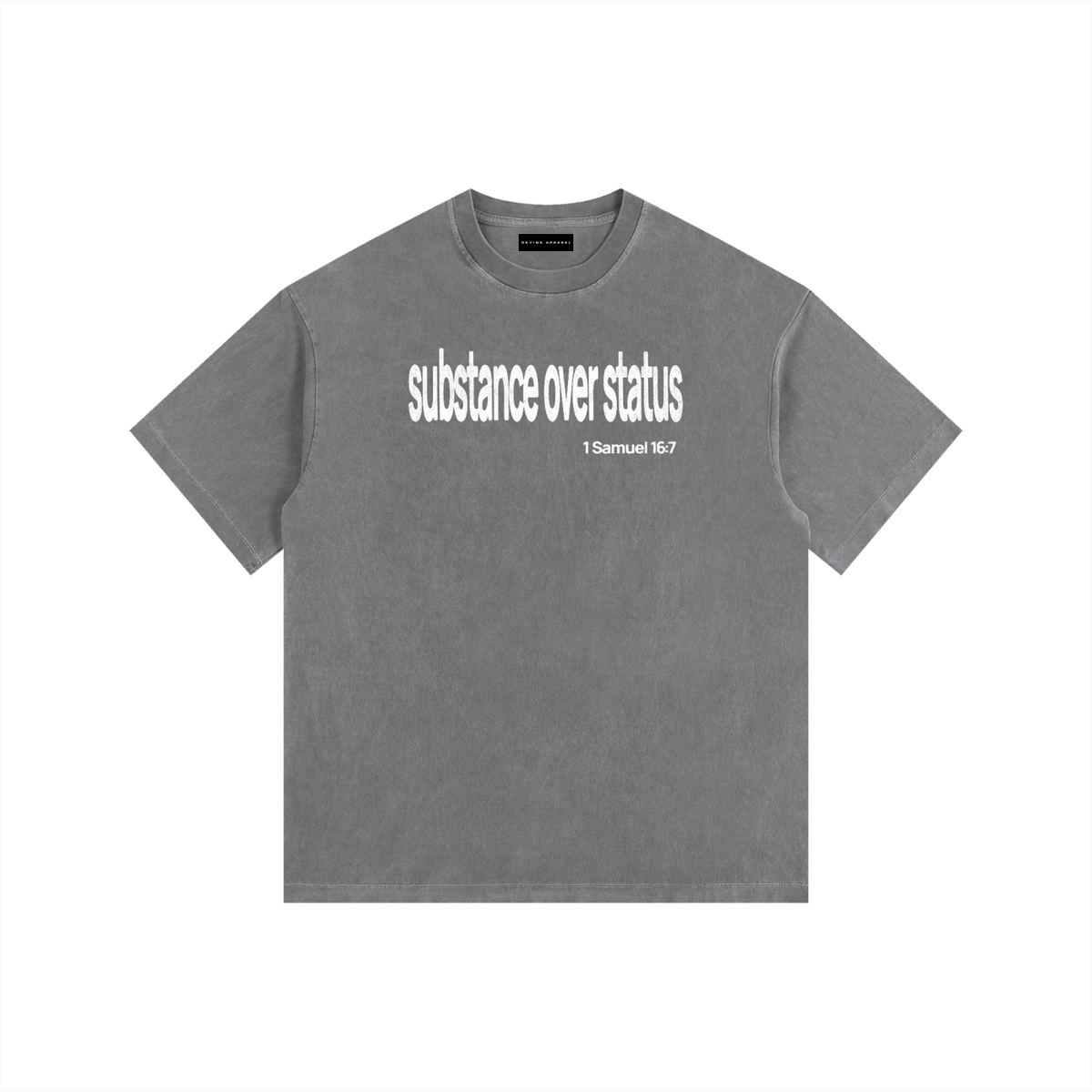 Substance Over Status - Washed Cotton Tee