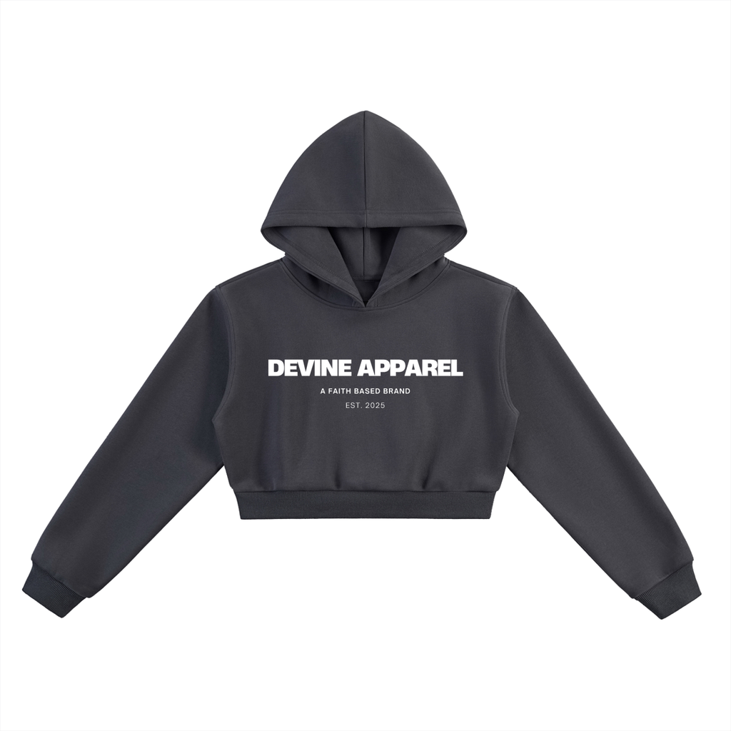 "Devine Apparel" - Women's Cropped Hoodie