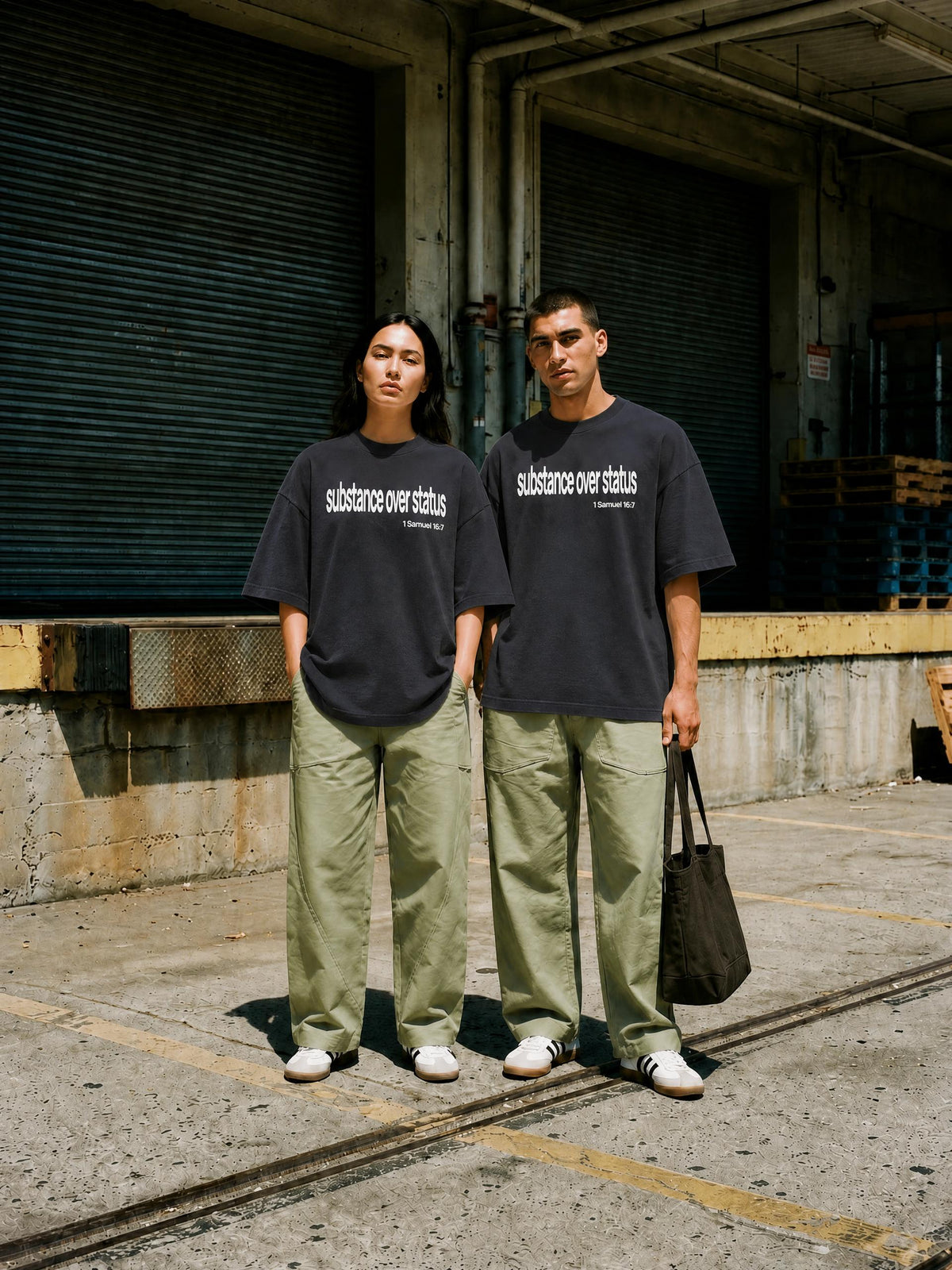 Substance Over Status - Washed Cotton Tee
